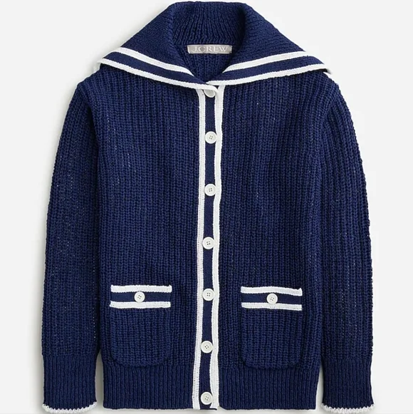 J. Crew Textured Sailor Cardigan Sz XS - Picture 2 of 8